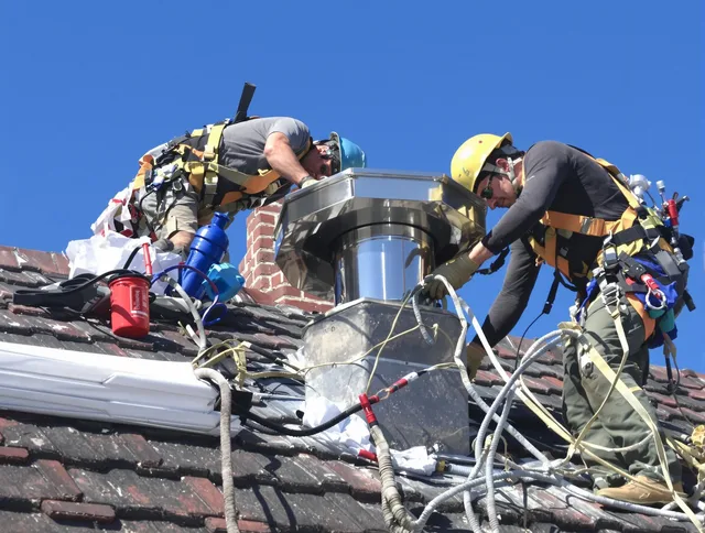 Protective chimney cap installed by Laguna Hills Chimney Sweep in Laguna Hills, CA