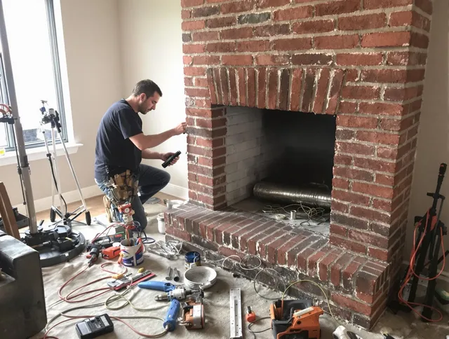 Laguna Hills Chimney Sweep specialist finalizing chimney liner service in Laguna Hills, CA