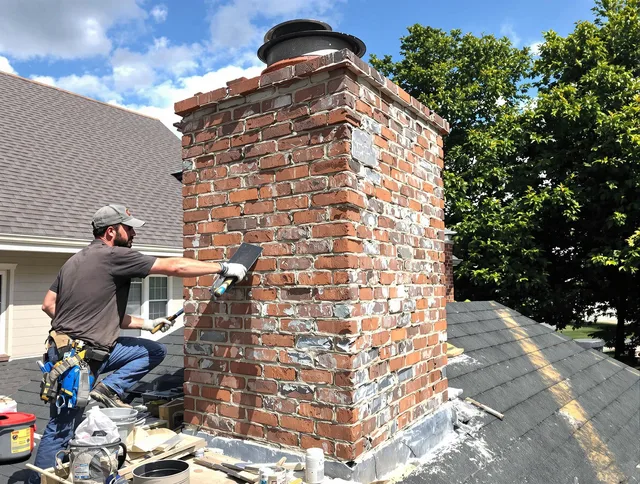 Completed chimney rebuild by Laguna Hills Chimney Sweep in Laguna Hills, CA