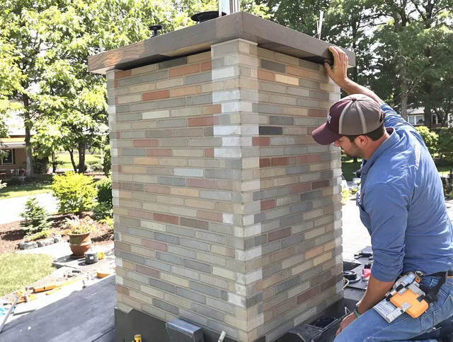 Laguna Hills Chimney Sweep completing a modern chimney remodel in Laguna Hills, CA