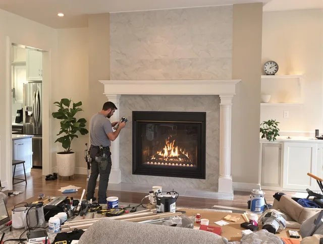 Newly installed fireplace by Laguna Hills Chimney Sweep in Laguna Hills, CA