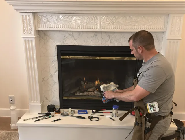 Laguna Hills Chimney Sweep performing fireplace maintenance in Laguna Hills, CA